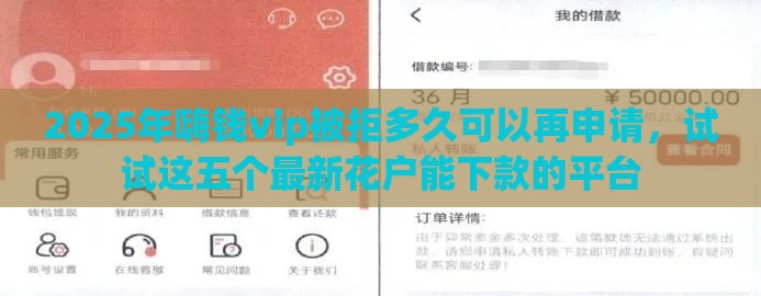 2025年嗨钱vip被拒多久可以再申请，试试这五个最新花户能下款的平台