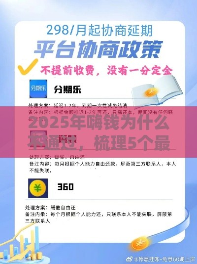 2025年嗨钱为什么不通过，梳理5个最新合规的网贷平台