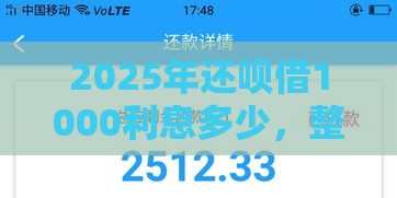 2025年还呗借1000利息多少，整合五个最新厦门贷款平台