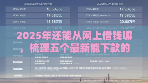 2025年还能从网上借钱嘛，梳理五个最新能下款的平台