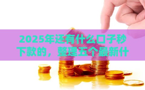 2025年还有什么口子秒下款的，整理五个最新什么借款软件绝对能借到钱