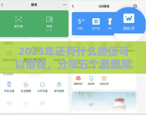 2025年还有什么微信可以借钱，分享五个最新黑名单能借到的网贷平台