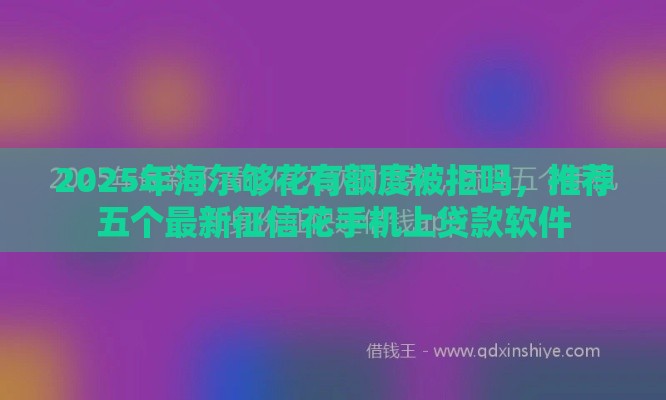 2025年海尔够花有额度被拒吗，推荐五个最新征信花手机上贷款软件