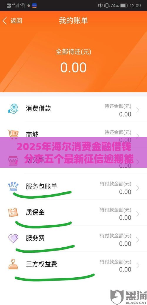 2025年海尔消费金融借钱，分享五个最新征信逾期能贷款的正规平台