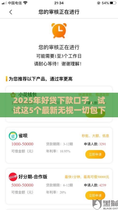 2025年好贷下款口子，试试这5个最新无视一切包下款的口子