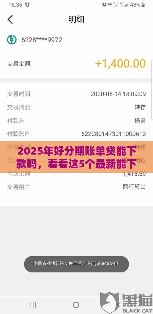 2025年好分期账单贷能下款吗，看看这5个最新能下款的贷款平台