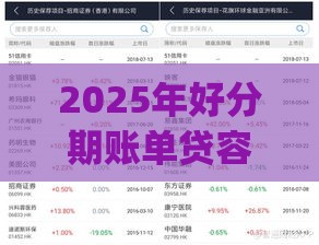2025年好分期账单贷容易下款吗，公布五个最新p2p平台贷款
