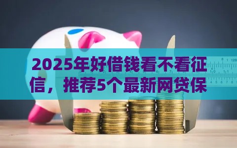 2025年好借钱看不看征信，推荐5个最新网贷保单贷最好的平台