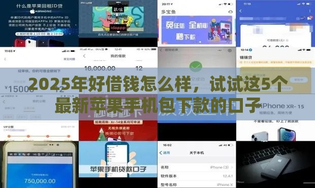 2025年好借钱怎么样，试试这5个最新苹果手机包下款的口子