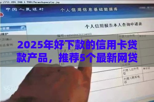 2025年好下款的信用卡贷款产品，推荐5个最新网贷申请平台