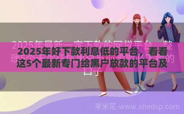 2025年好下款利息低的平台，看看这5个最新专门给黑户放款的平台及征信呆账相关