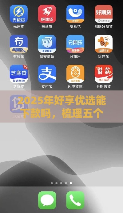 2025年好享优选能下款吗，梳理五个最新互联网贷款平台