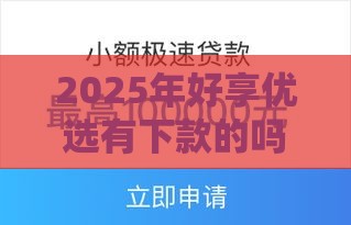 2025年好享优选有下款的吗，梳理5个最新黑户下款平台