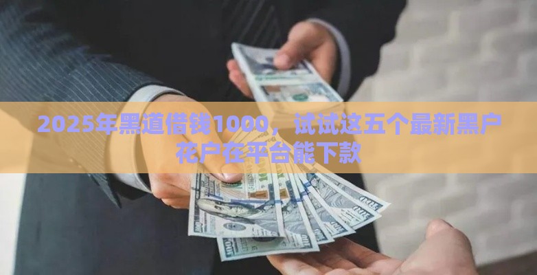 2025年黑道借钱1000，试试这五个最新黑户花户在平台能下款
