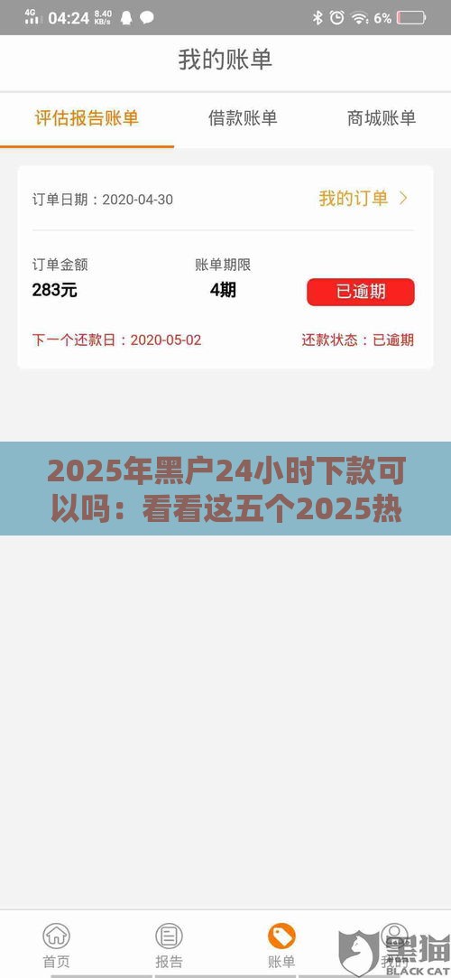 2025年黑户24小时下款可以吗：看看这五个2025热门网上私人借钱平台