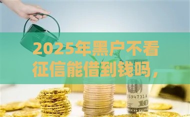 2025年黑户不看征信能借到钱吗，分享五个最新靠谱网贷平台
