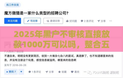 2025年黑户不审核直接放款1000万可以吗，整合五个最新大学生可以贷款的平台