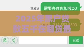 2025年黑户贷款五千在哪贷最快通过，试试这五个最新贷款平台好