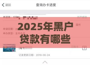 2025年黑户贷款有哪些渠道谁知道，试试这五个最新65岁稳放款口子正规网贷