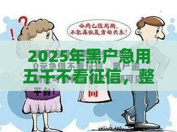 2025年黑户急用五千不看征信，整理五个最新逾期了在平台可以借到钱
