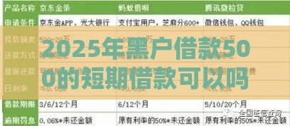 2025年黑户借款500的短期借款可以吗，整合5个最新714必下口子借款平台