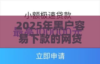 2025年黑户容易下款的网贷，公布五个最新黑户贷款口子