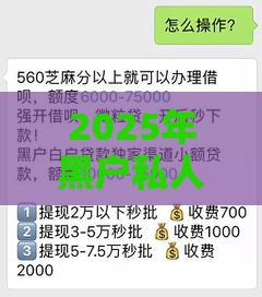 2025年黑户私人贷款小额贷款，整理五个最新花户借钱的平台100%能借到