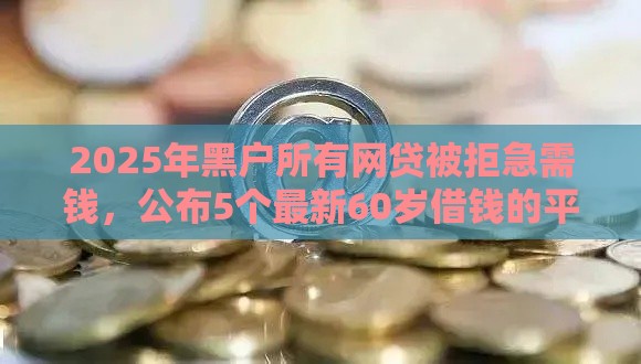 2025年黑户所有网贷被拒急需钱，公布5个最新60岁借钱的平台100%能借到