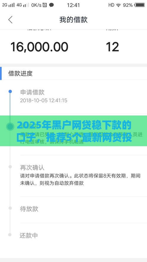 2025年黑户网贷稳下款的口子，推荐5个最新网贷投诉平台