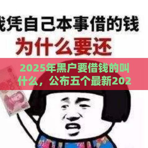 2025年黑户要借钱的叫什么，公布五个最新2025年12月下款口子