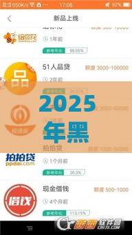 2025年黑名单贷款口子，推荐5个最新十大网络贷款平台排名不分先后