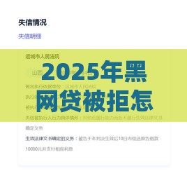 2025年黑网贷被拒怎么优化,整合5个最新贷款加盟平台 2025年黑网贷被拒怎么优化,整合5个最新贷款加盟平台