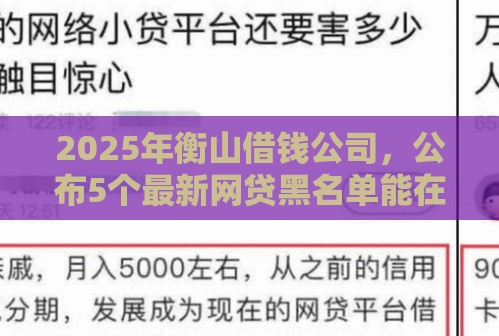 2025年衡山借钱公司，公布5个最新网贷黑名单能在平台借钱