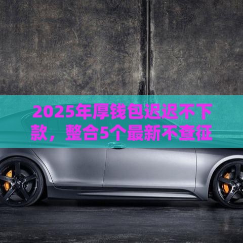 2025年厚钱包迟迟不下款，整合5个最新不查征信的网贷平台