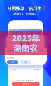 2025年湖南农信下载安装，推荐5个最新2025不查征信能下款的平台