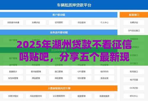 2025年湖州贷款不看征信吗贴吧，分享五个最新现在贷款平台好