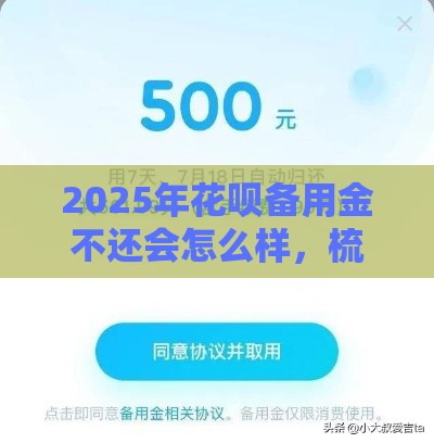 2025年花呗备用金不还会怎么样，梳理五个最新有那些平台可以借钱