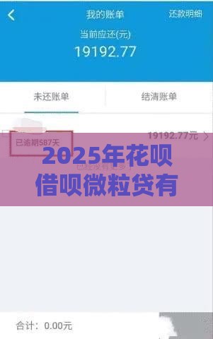 2025年花呗借呗微粒贷有钱花京东白条明示，公布五个最新现在还能贷款的平台