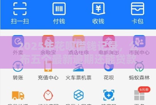 2025年花呗借钱记录，公布五个最新逾期还能贷款的平台