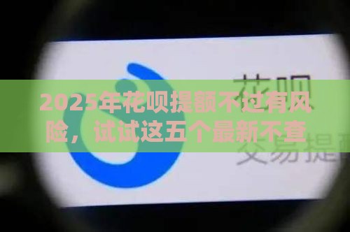 2025年花呗提额不过有风险，试试这五个最新不查征信的口子