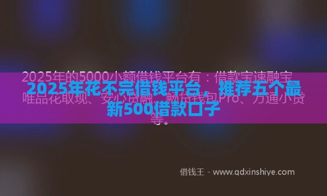 2025年花不完借钱平台，推荐五个最新500借款口子