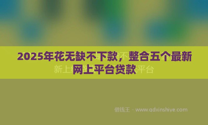 2025年花无缺不下款，整合五个最新网上平台贷款