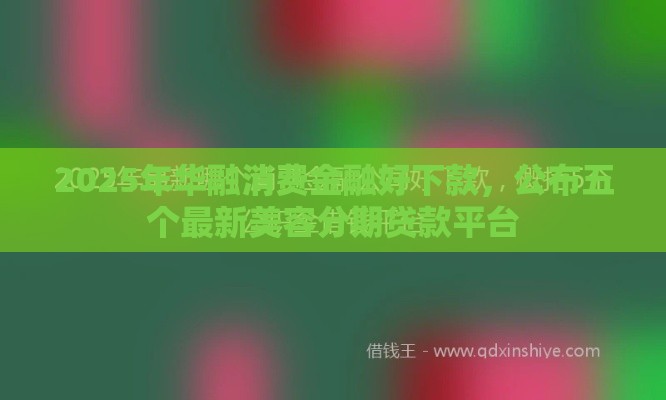 2025年华融消费金融好下款，公布五个最新美容分期贷款平台