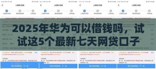 2025年华为可以借钱吗，试试这5个最新七天网贷口子