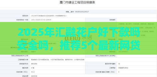 2025年汇融花户好下款吗安全吗，推荐5个最新网贷天眼平台