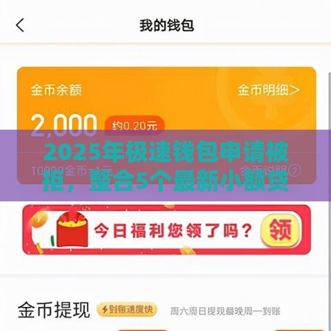 2025年极速钱包申请被拒，整合5个最新小额贷款平台排名不分先后