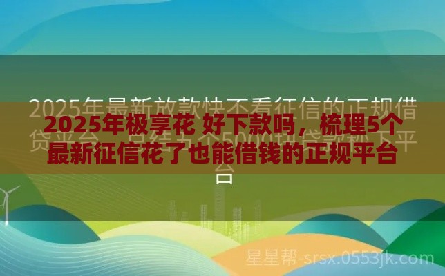 2025年极享花 好下款吗，梳理5个最新征信花了也能借钱的正规平台