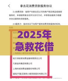 2025年急救花借钱，整理5个最新60岁到65岁借款平台