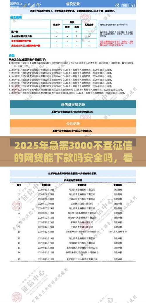 2025年急需3000不查征信的网贷能下款吗安全吗，看看这5个最新黑户有逾期也能必过的口子