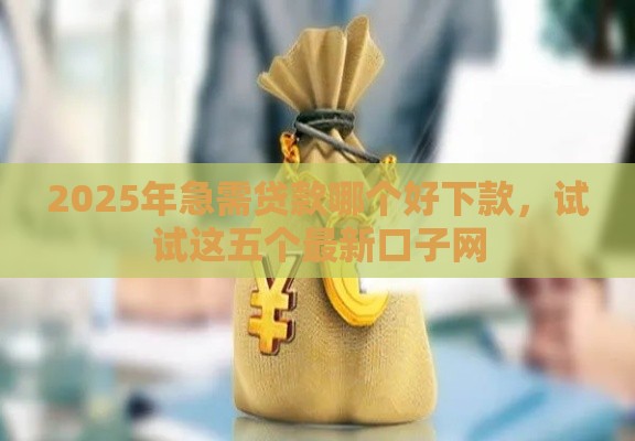 2025年急需贷款哪个好下款，试试这五个最新口子网
